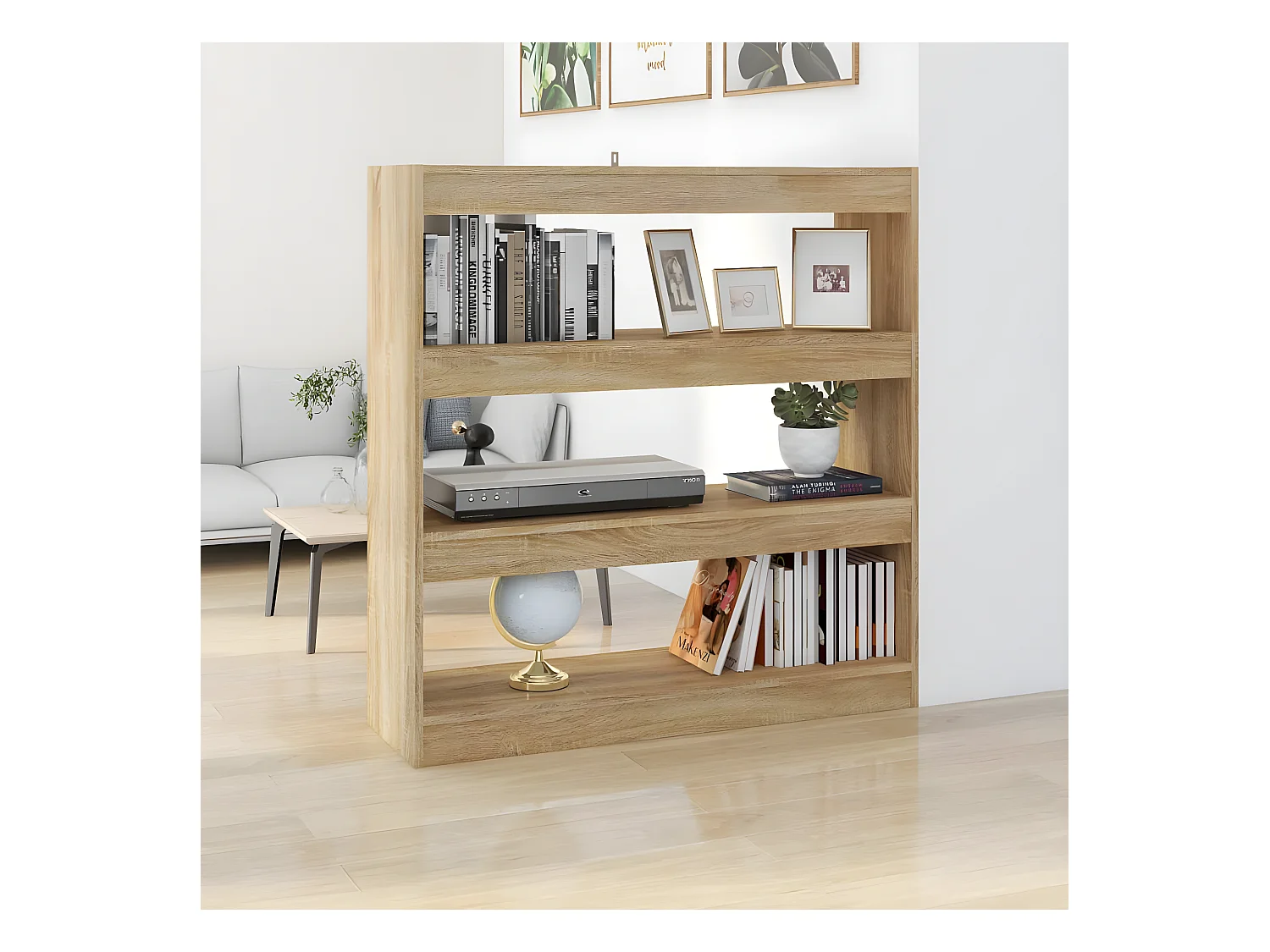 Bibliothèque/Séparateur de pièce Chêne Sonoma 100x30x103 cm