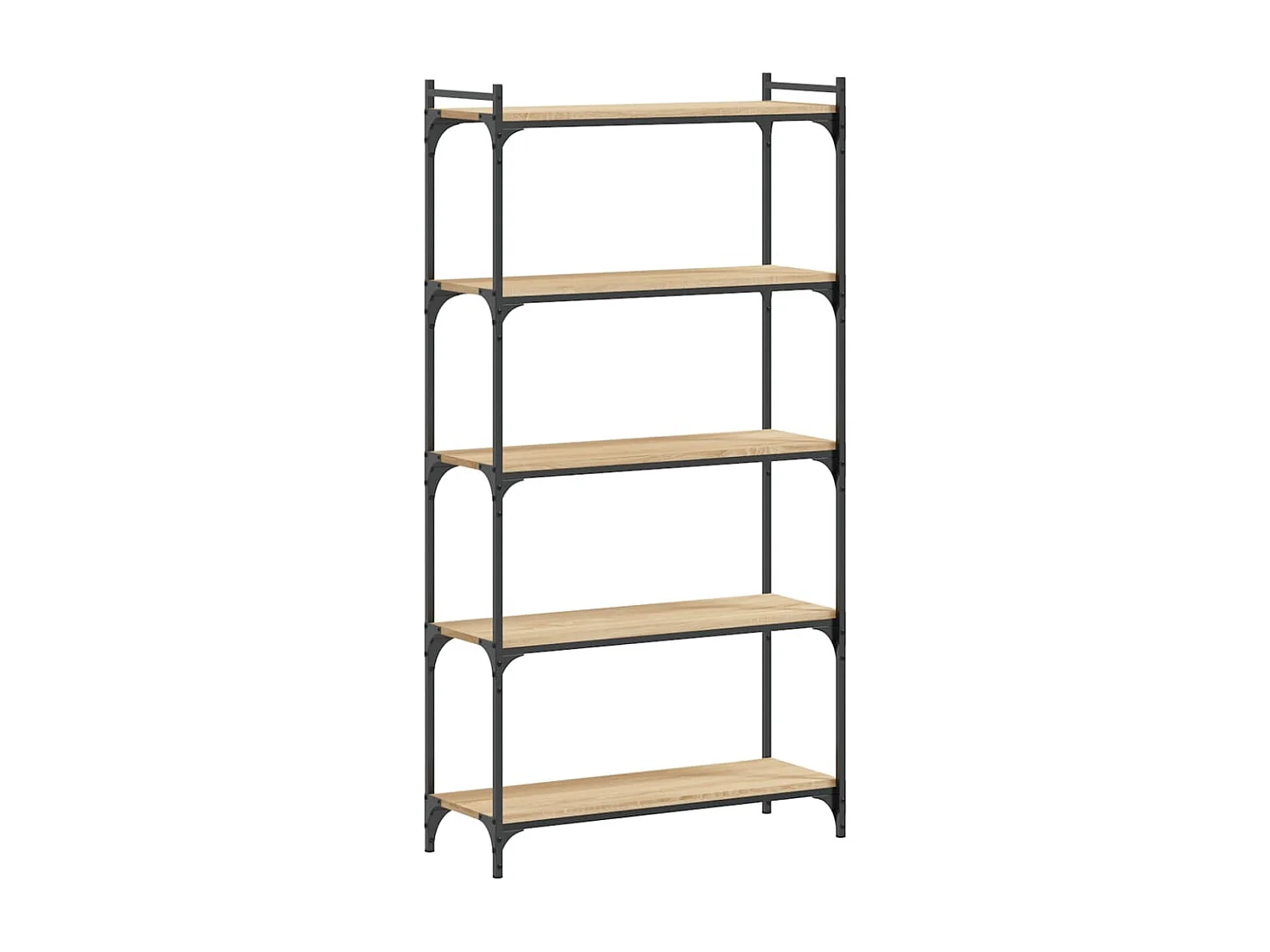 Boekenkast 5-laags 80x30x154 cm bewerkt hout sonoma eikenkleur
