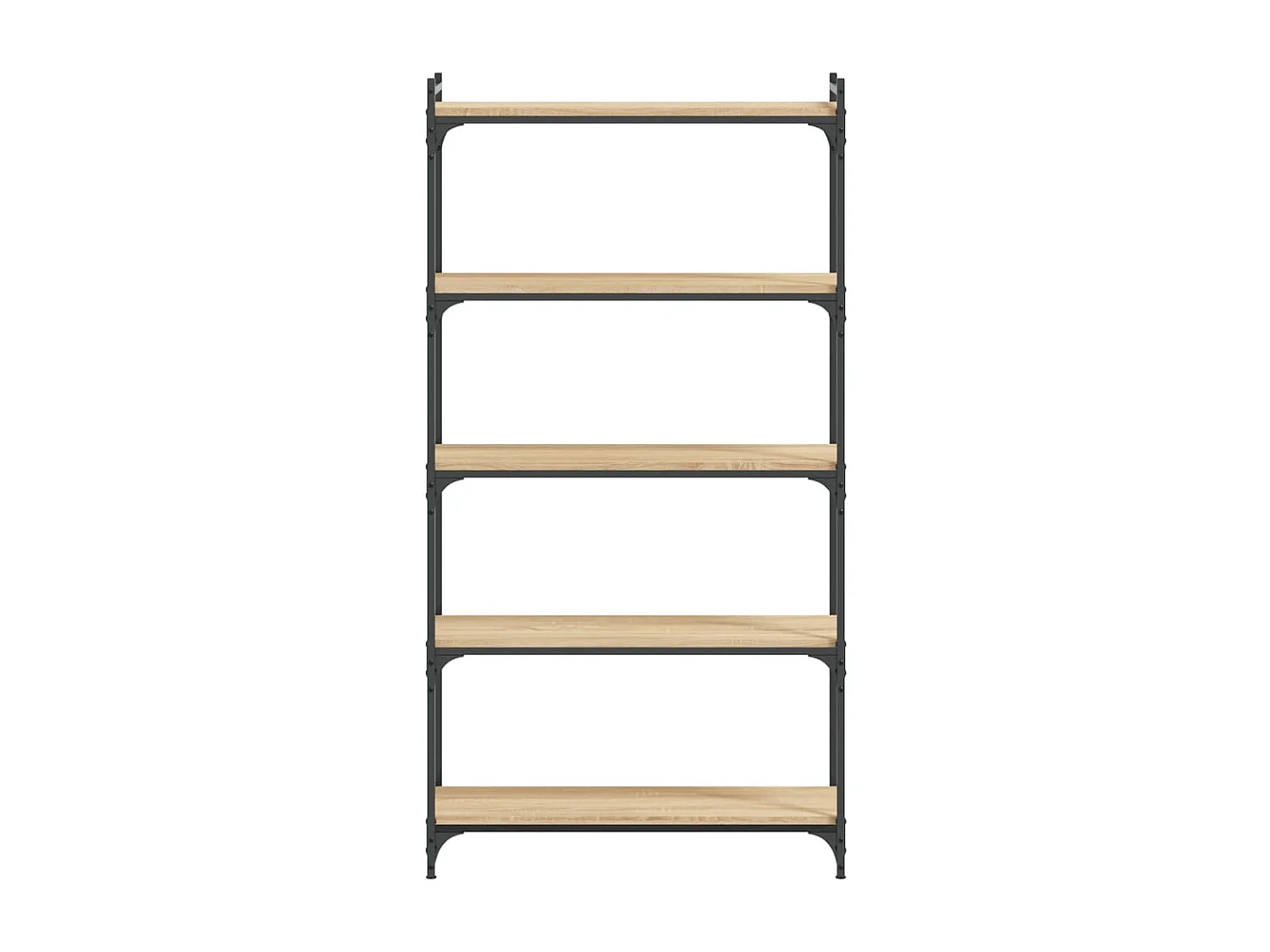 Boekenkast 5-laags 80x30x154 cm bewerkt hout sonoma eikenkleur