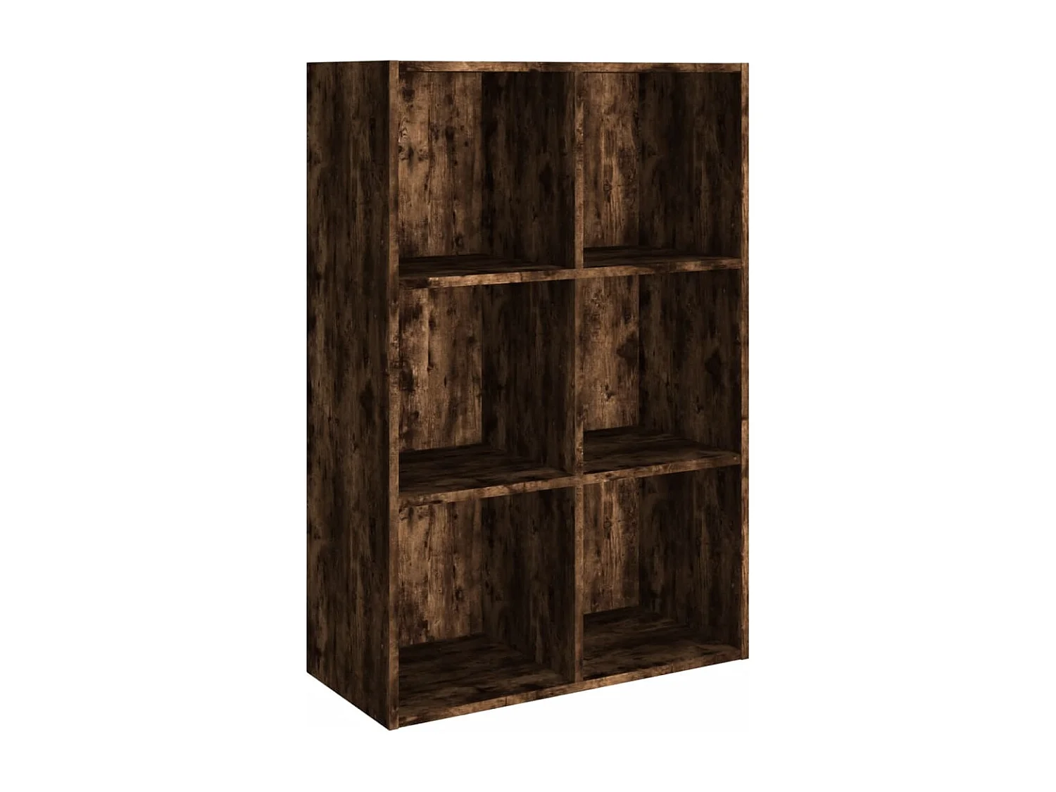 Boekenkast/dressoir 66x30x98 cm bewerkt hout gerookt eikenkleur