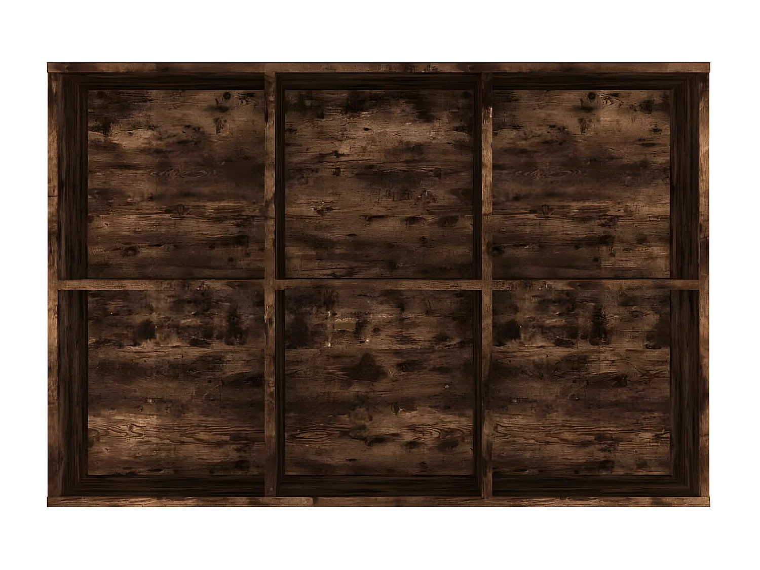 Boekenkast/dressoir 66x30x98 cm bewerkt hout gerookt eikenkleur