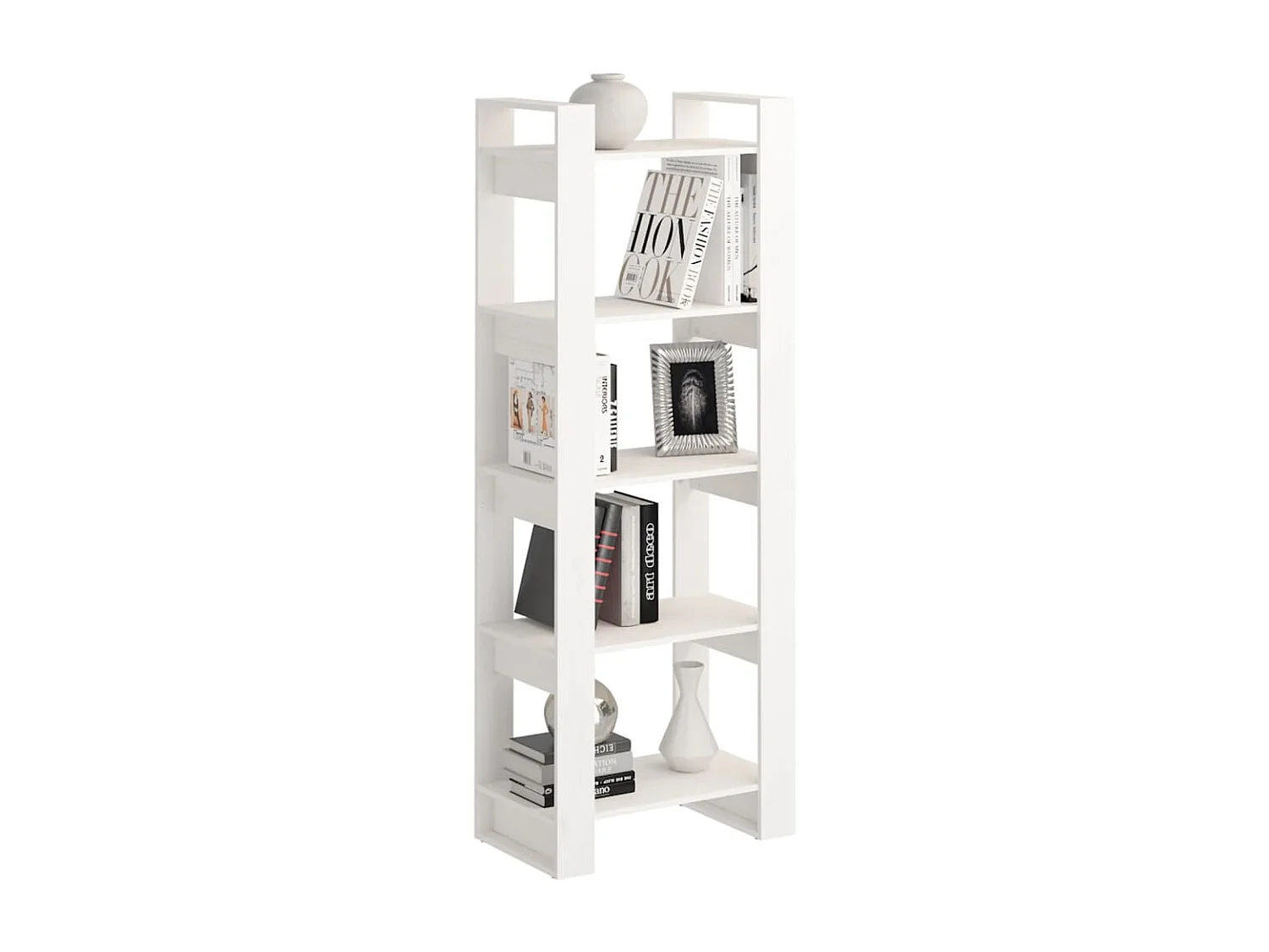 Bibliothèque/Séparateur de pièce Blanc 60x35x160 cm Bois massif
