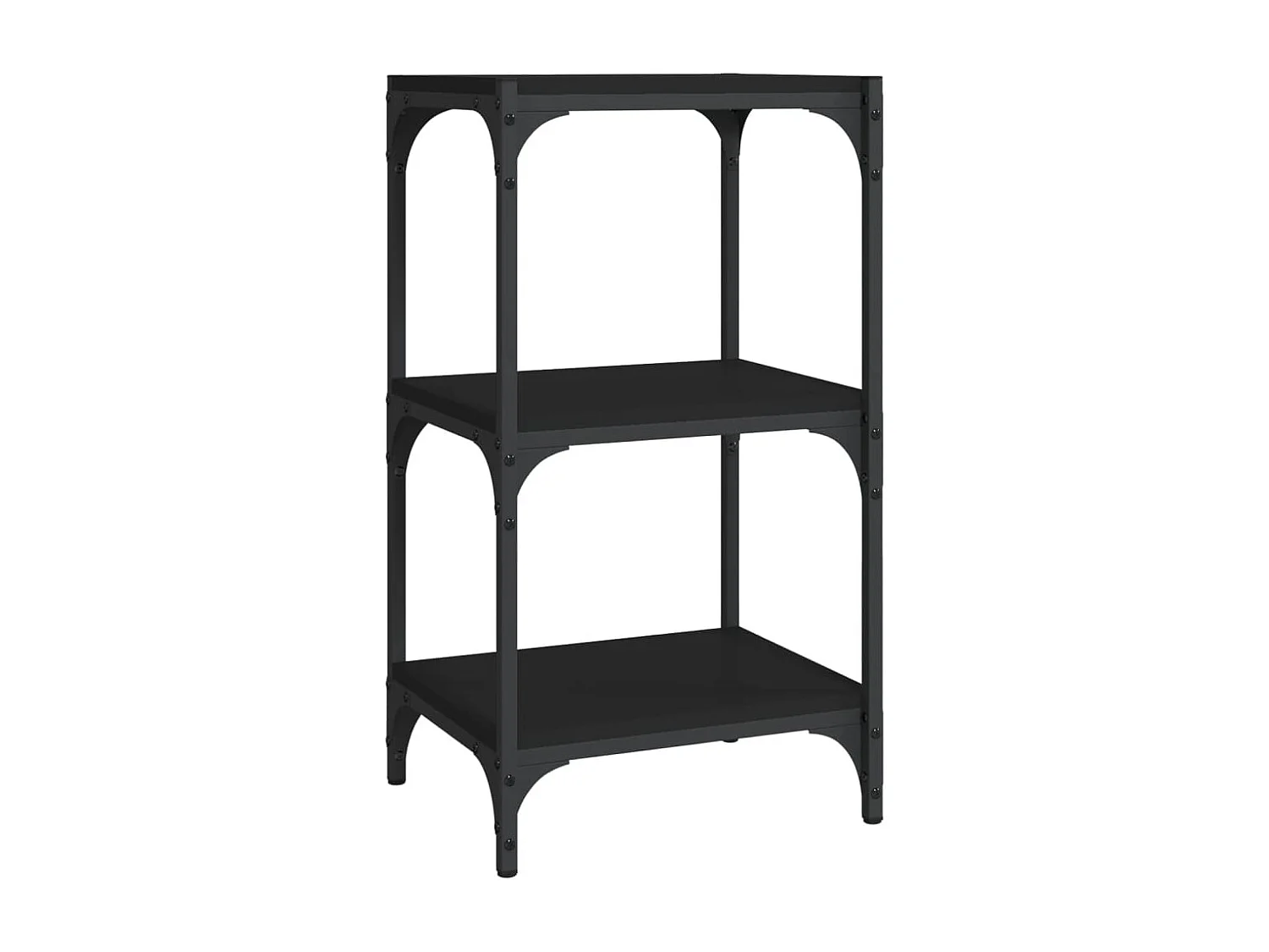 Estante 40x33x70,5 cm derivados de madeira e aço preto