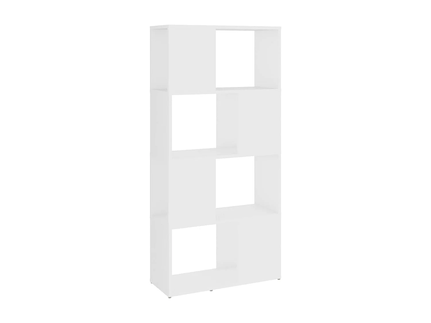 Bibliothèque/Séparateur de pièce Blanc 60x24x124,5 cm Aggloméré