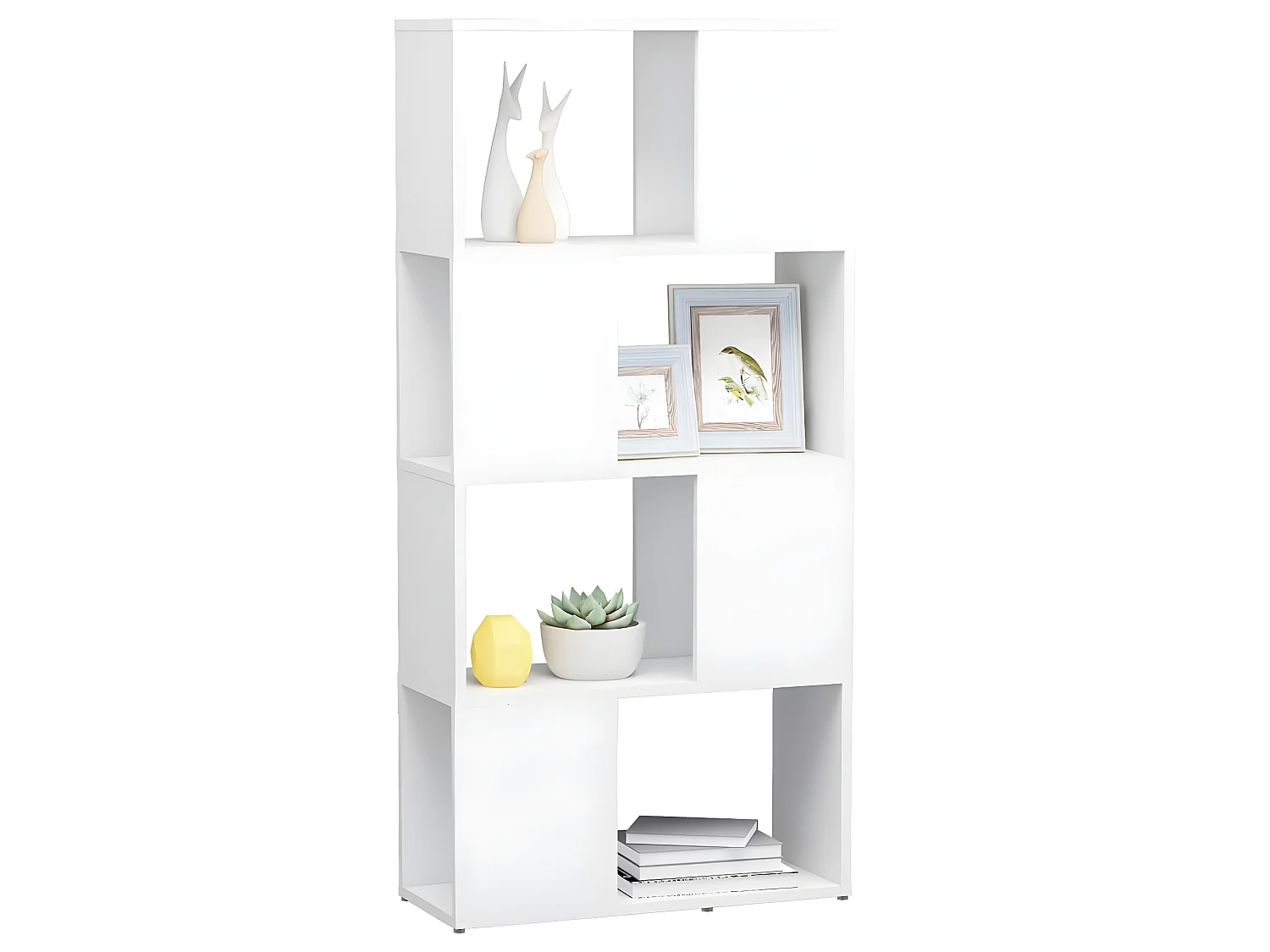 Bibliothèque/Séparateur de pièce Blanc 60x24x124,5 cm Aggloméré