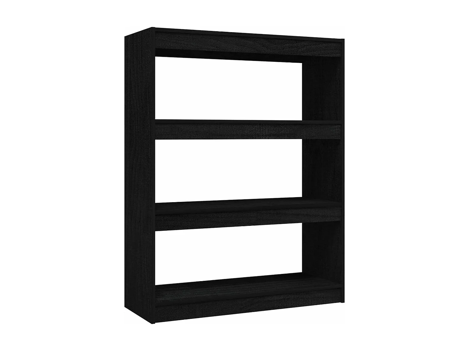 Bibliothèque/Séparateur de pièce Noir 100x30x103 cm Pin massif