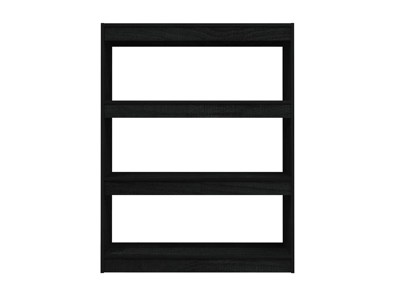 Bibliothèque/Séparateur de pièce Noir 100x30x103 cm Pin massif