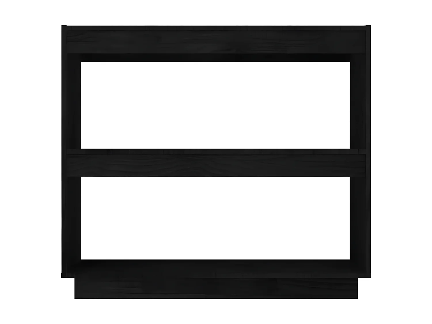 Estantería de madera maciza de pino negra 80x35x71 cm