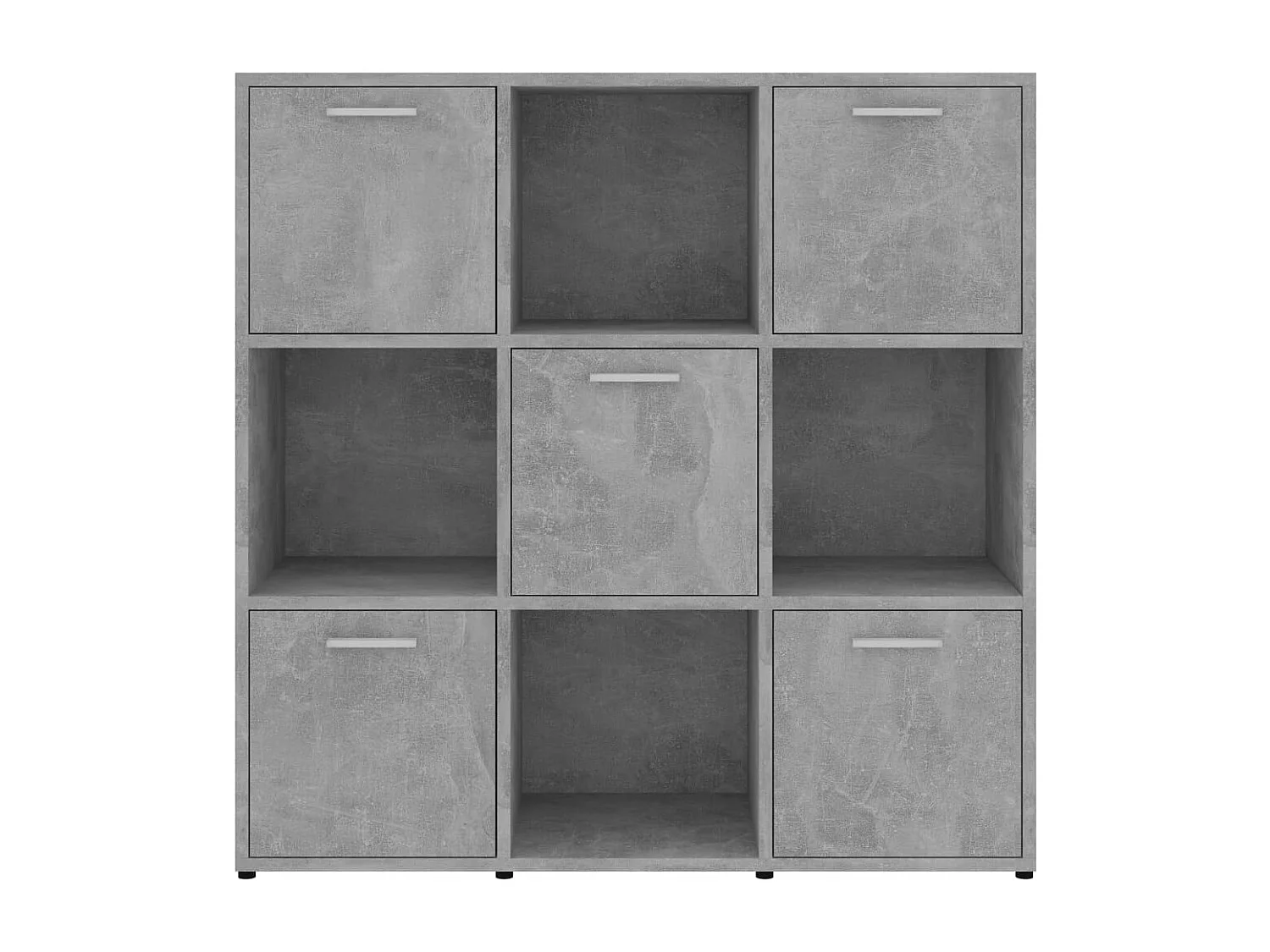 Bibliothèque Gris béton 90x30x90 cm Aggloméré