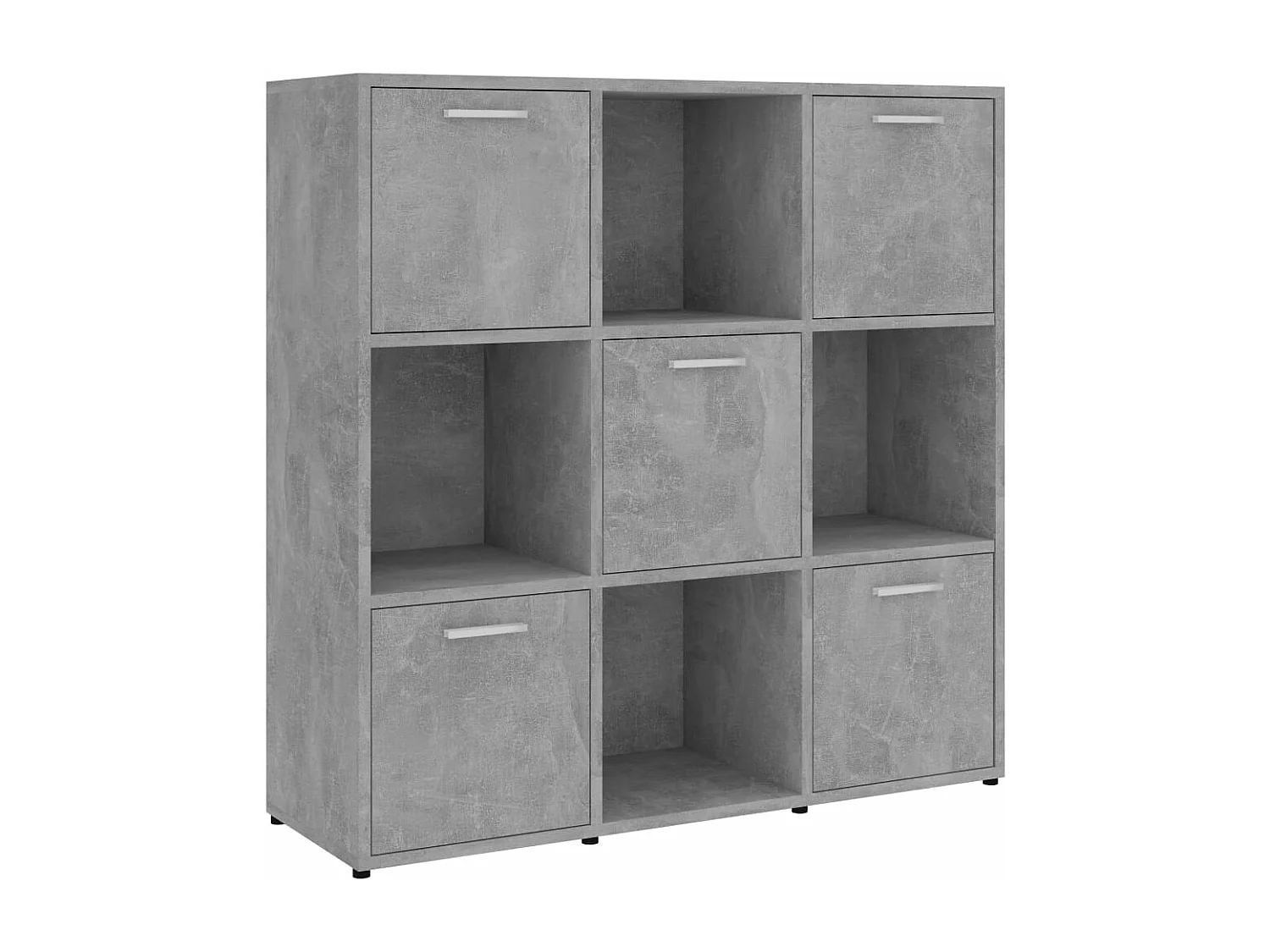 Bibliothèque Gris béton 90x30x90 cm Aggloméré