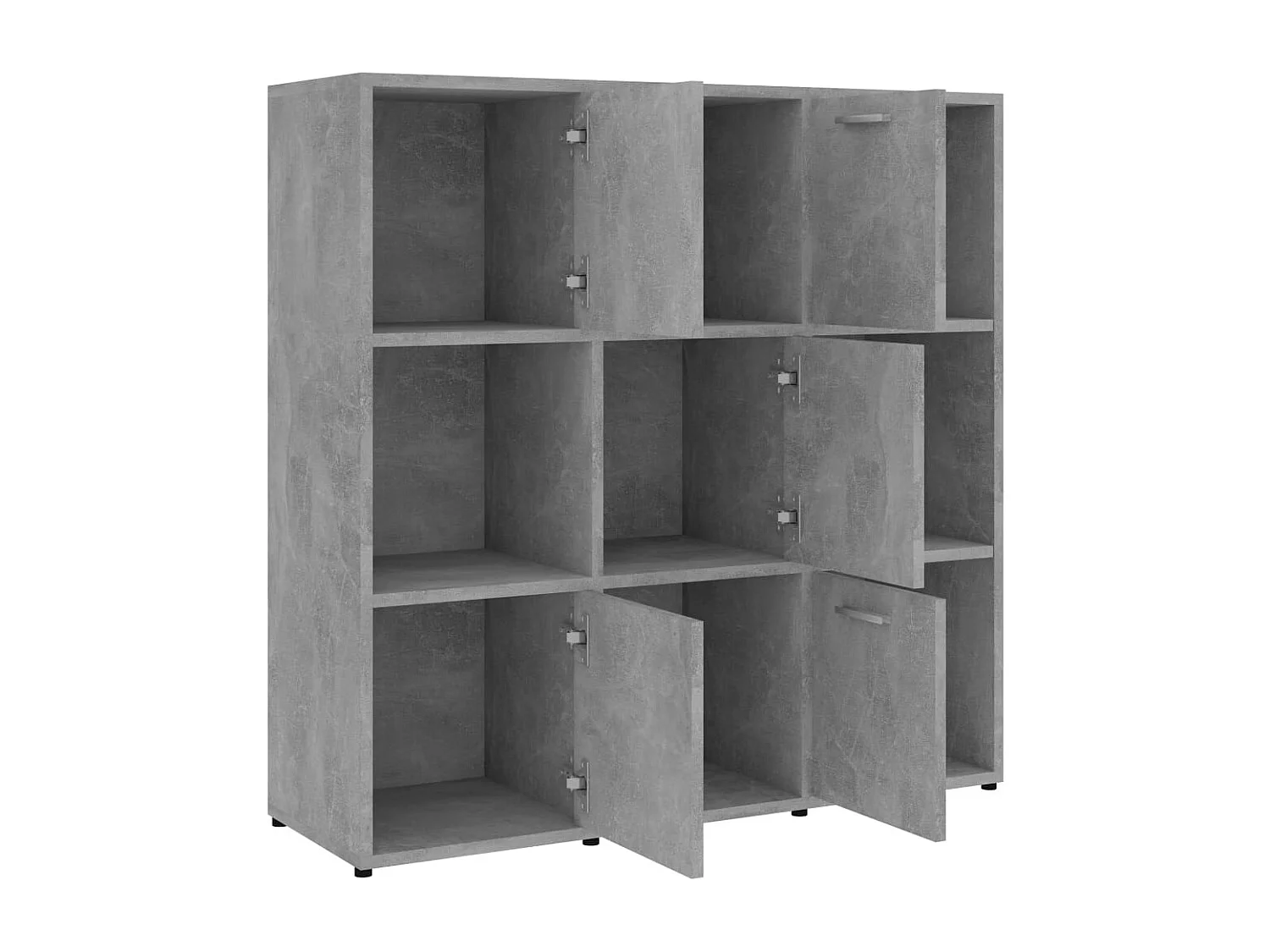 Bibliothèque Gris béton 90x30x90 cm Aggloméré