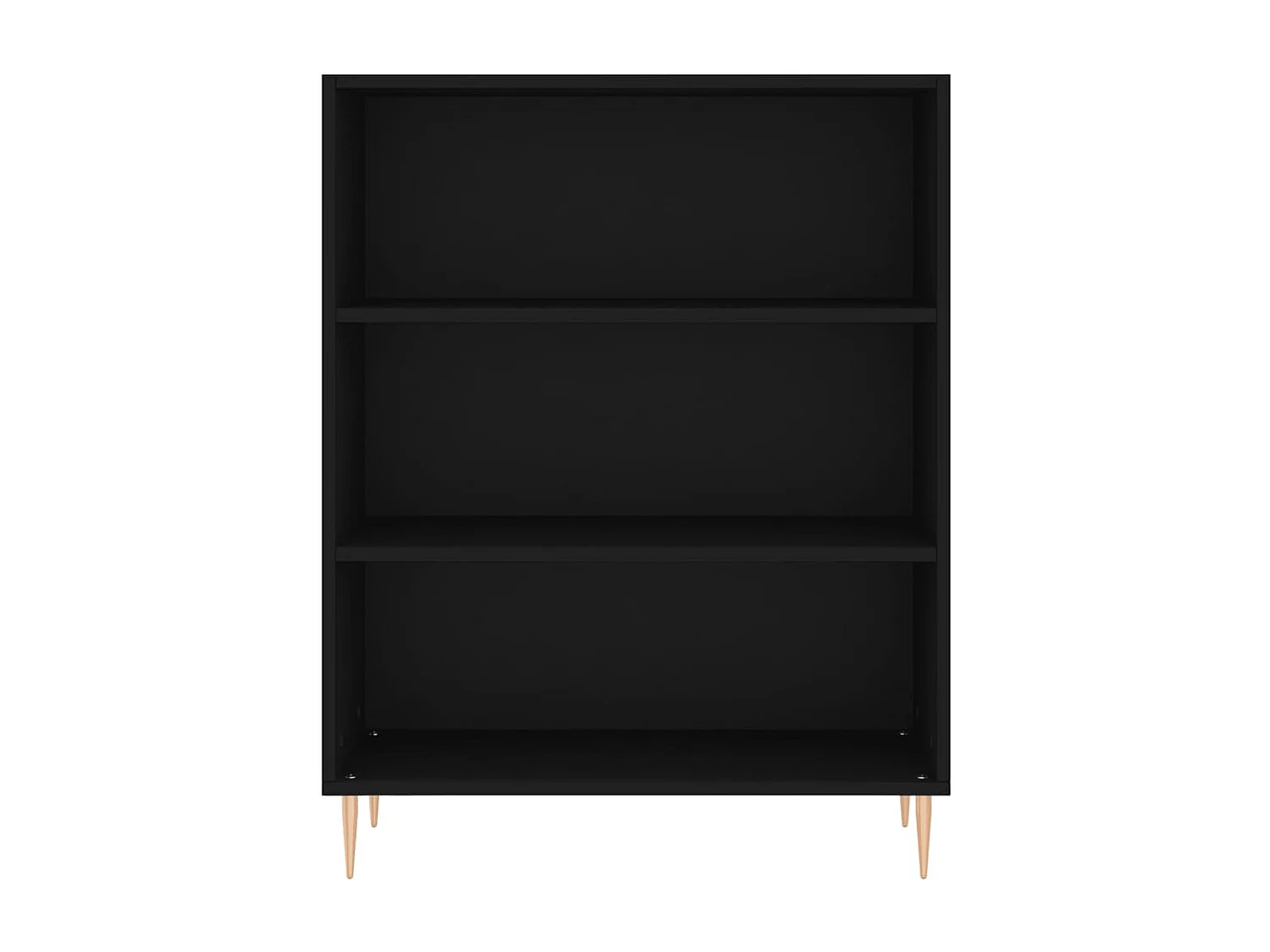Bibliothèque noir 69,5x32,5x90 cm bois d'ingénierie