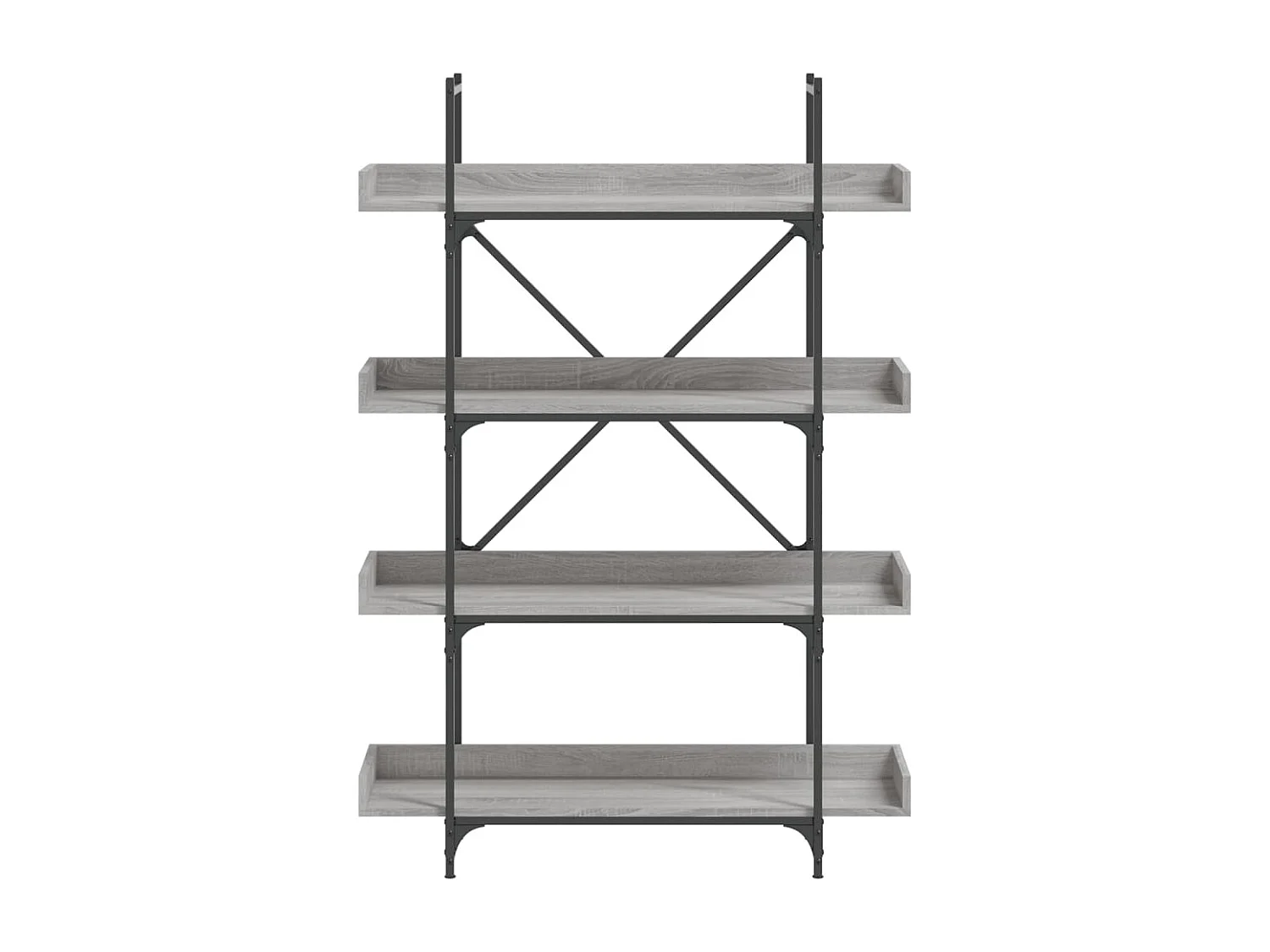Bibliothèque à 4 niveaux sonoma gris 100x33x145,5 cm