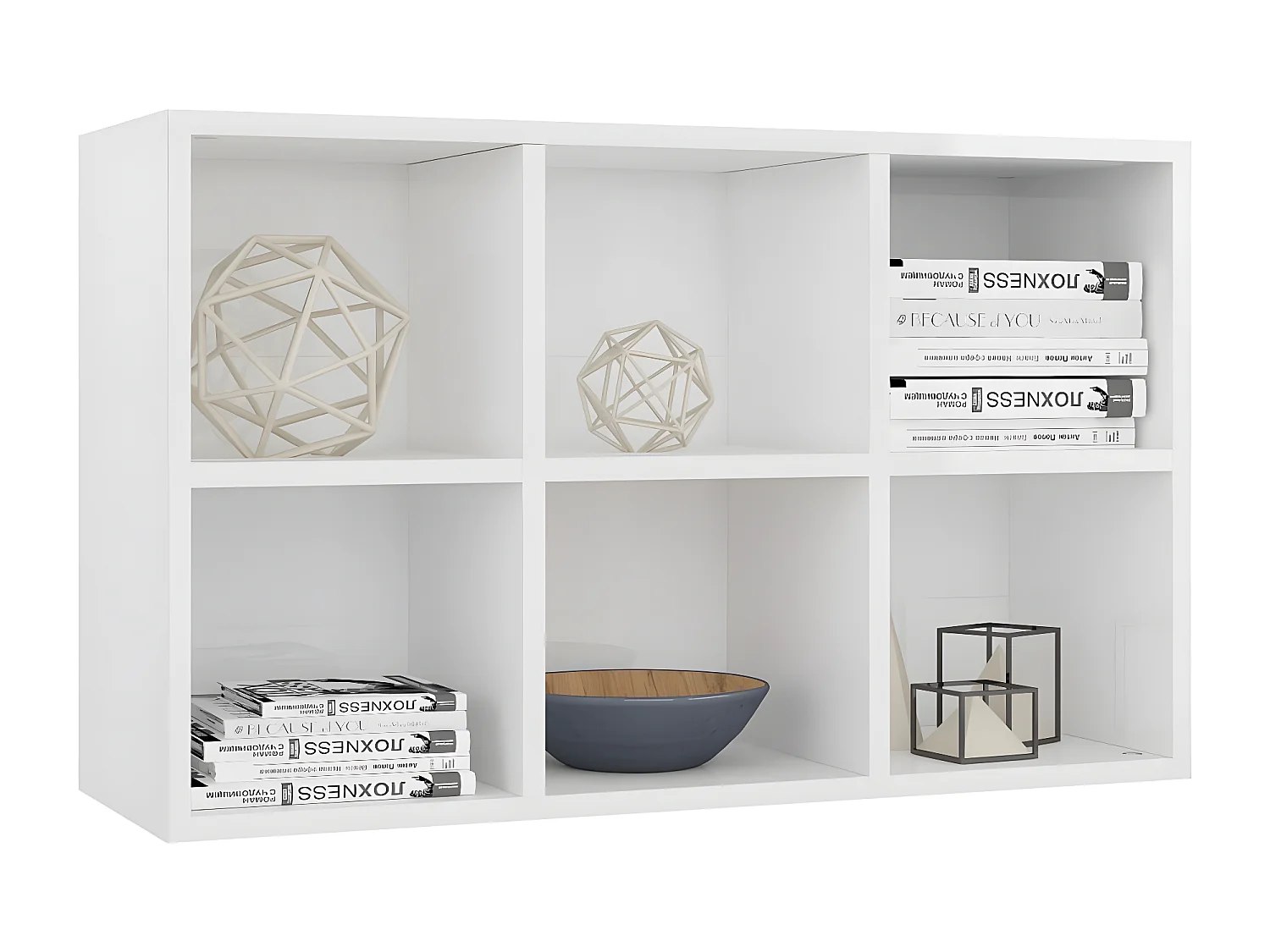 Bibliothèque/Buffet Blanc brillant 66x30x97,8 cm Aggloméré