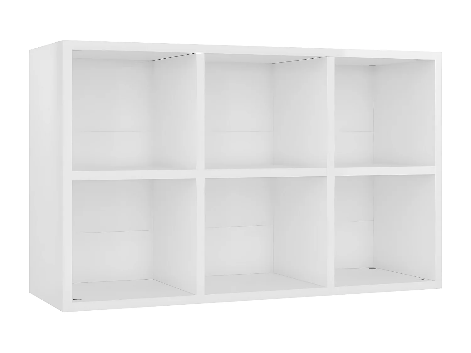 Bibliothèque/Buffet Blanc brillant 66x30x97,8 cm Aggloméré