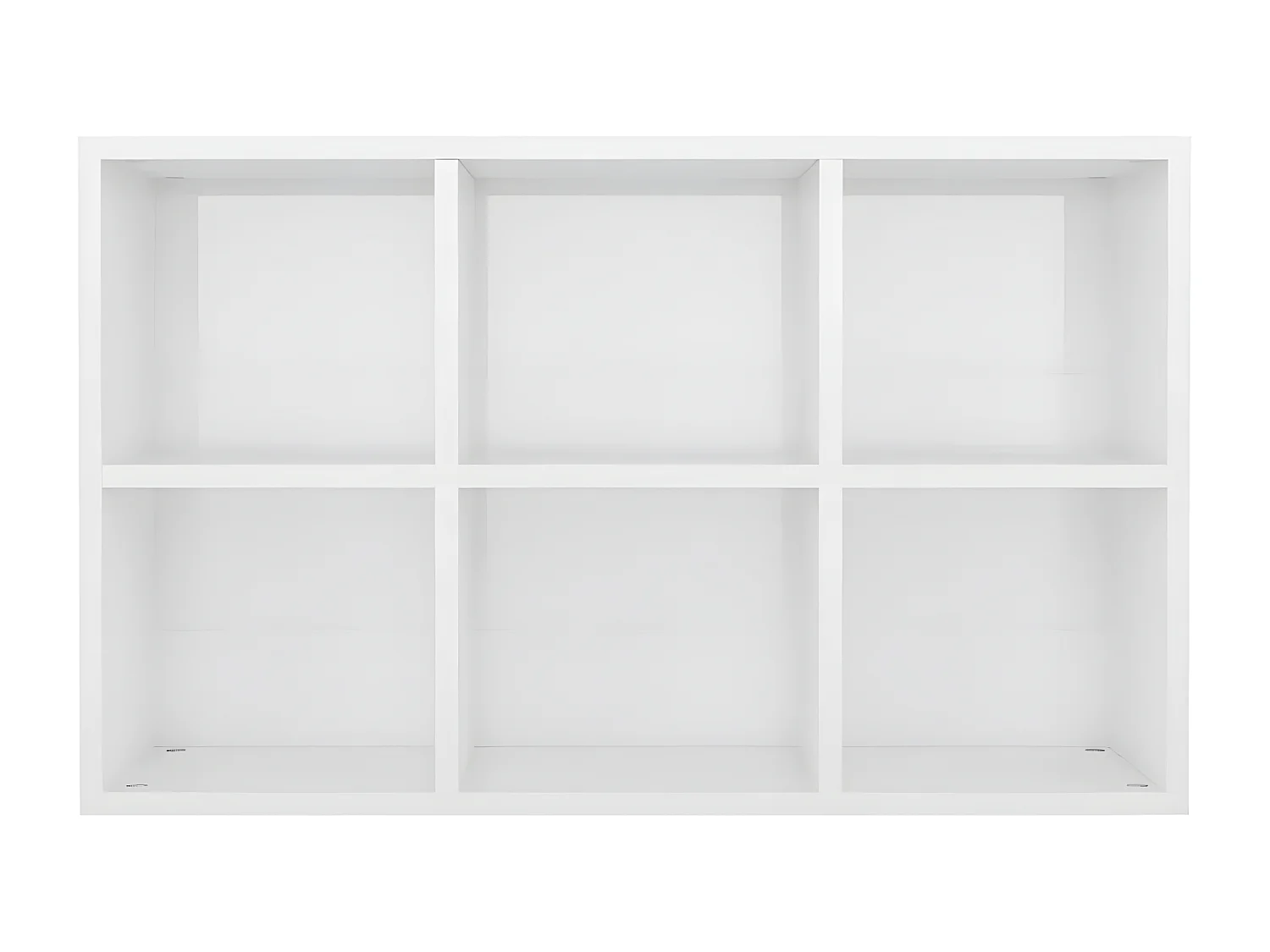 Bibliothèque/Buffet Blanc brillant 66x30x97,8 cm Aggloméré