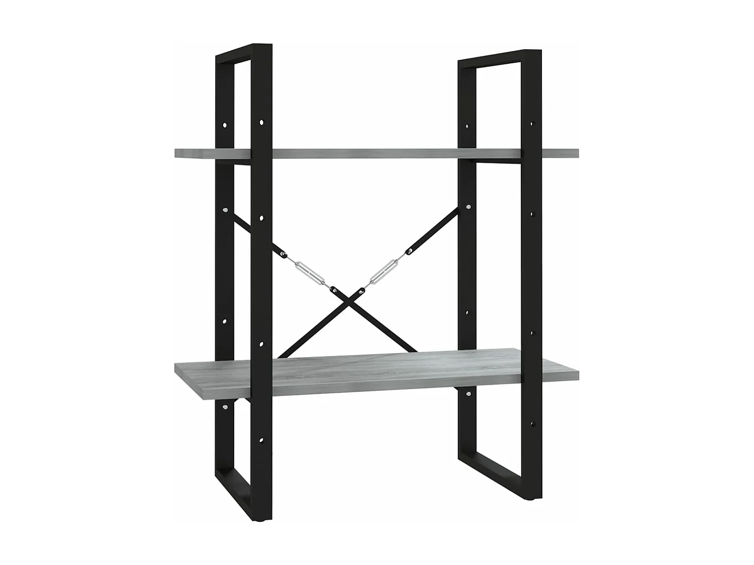 Boekenkast 60x30x70 cm bewerkt hout grijs sonoma eikenkleurig