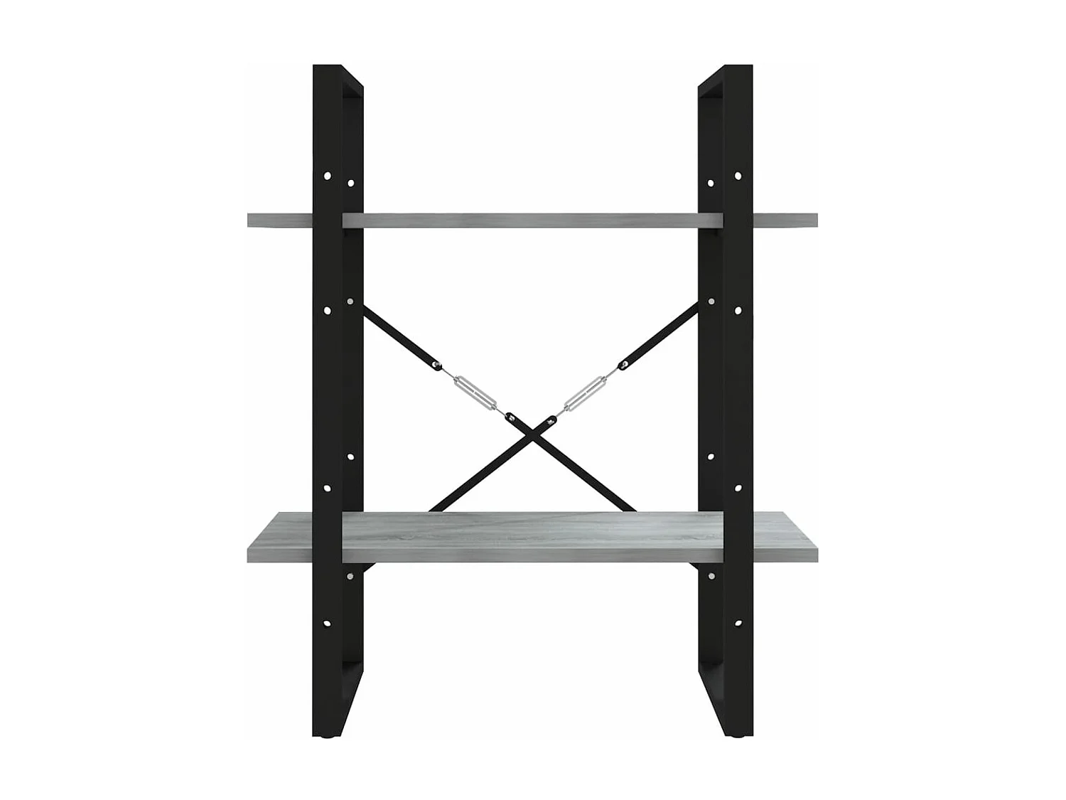 Bibliothèque 2 niveaux Sonoma gris 60x30x70cm Bois d'ingénierie