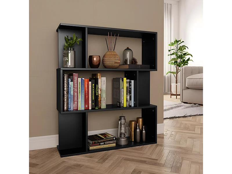 Estante/divisória 80x24x96 cm contraplacado preto