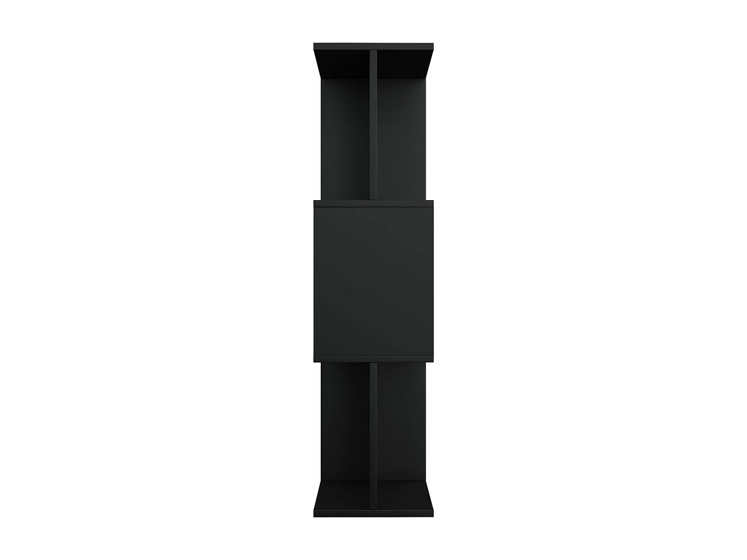 Bibliothèque/Cloison Noir 80x24x96 cm cm Bois d'ingénierie