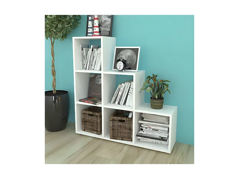 Bibliothèque/étagère 107 cm Blanc