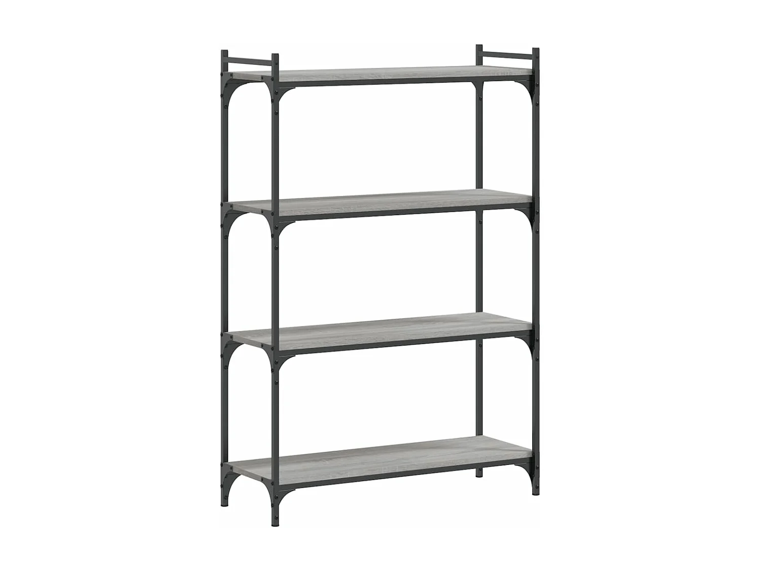 Boekenkast 4-laags 80x30x120 cm bewerkt hout grijs sonoma