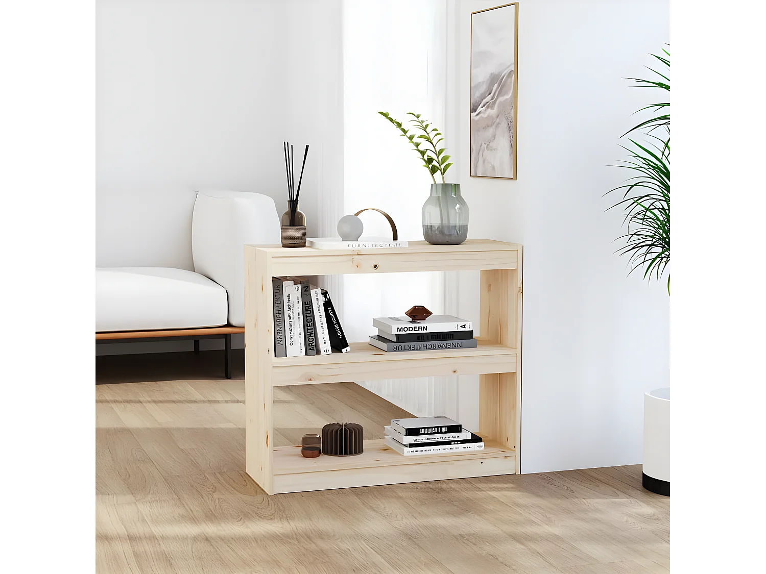 Bibliothèque/Séparateur de pièce 80x30x71,5 cm Bois de pin