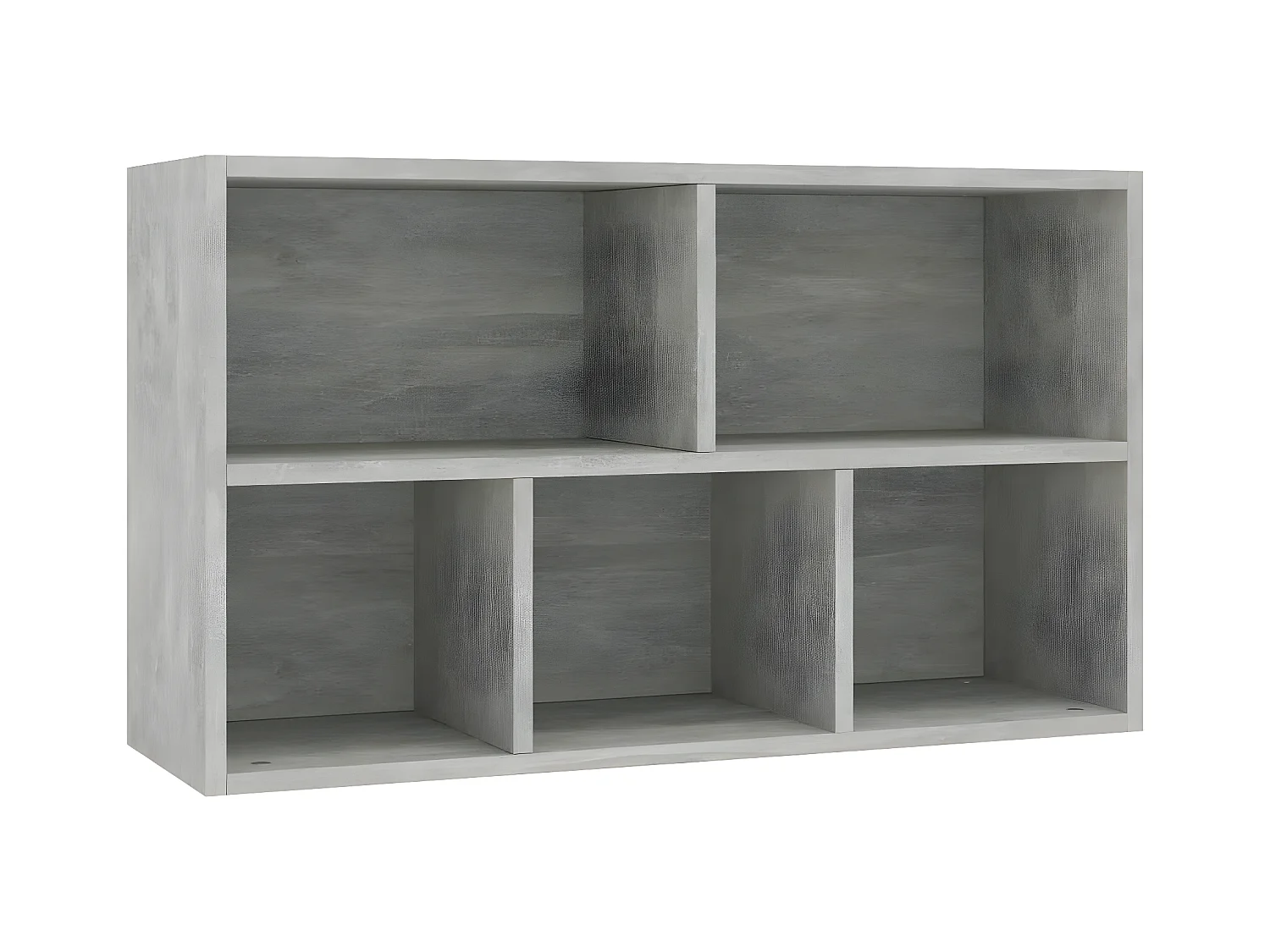 Bibliothèque/Buffet Gris béton 50x25x80 cm Aggloméré