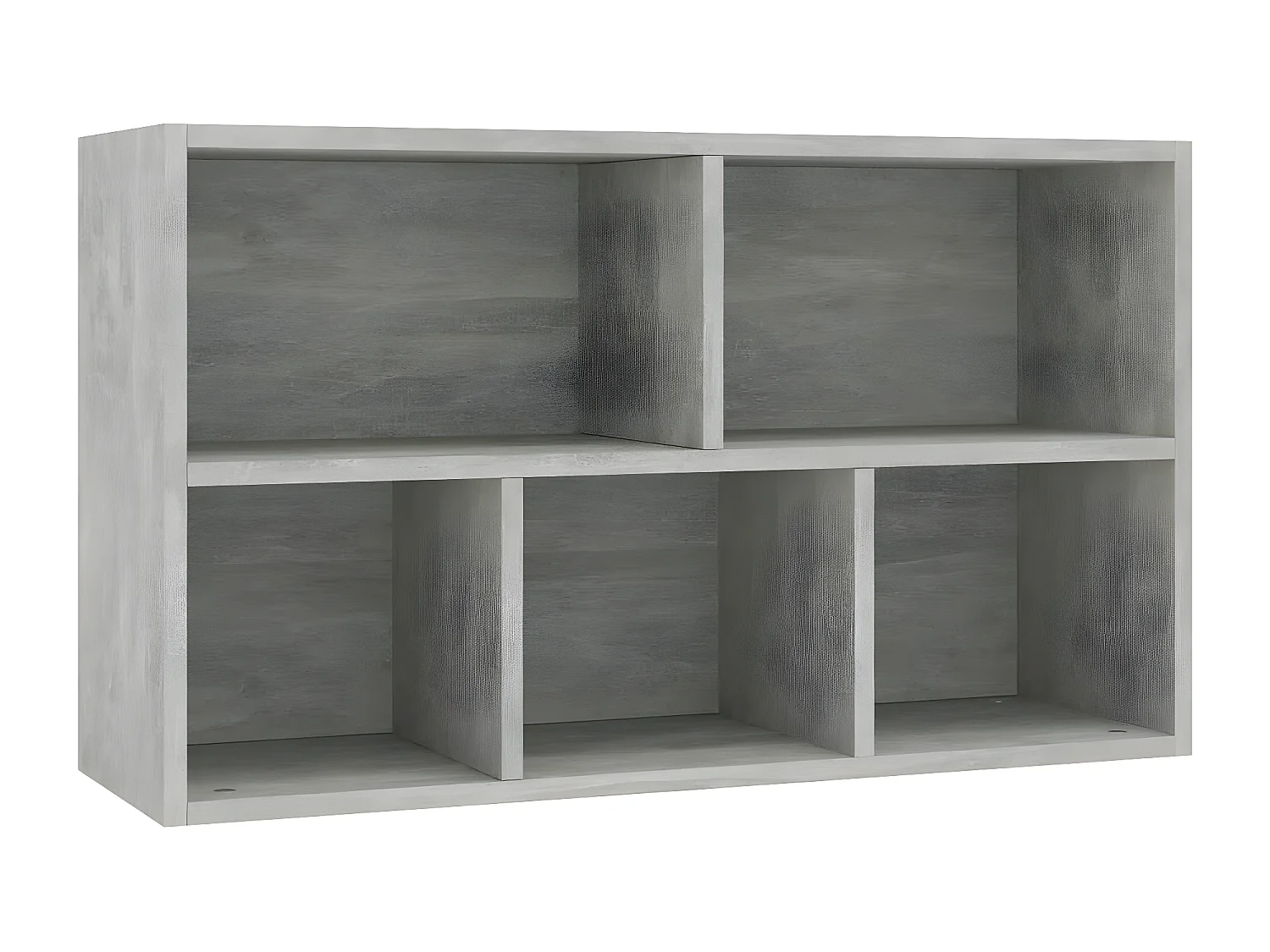 Bibliothèque/Buffet Gris béton 50x25x80 cm Aggloméré