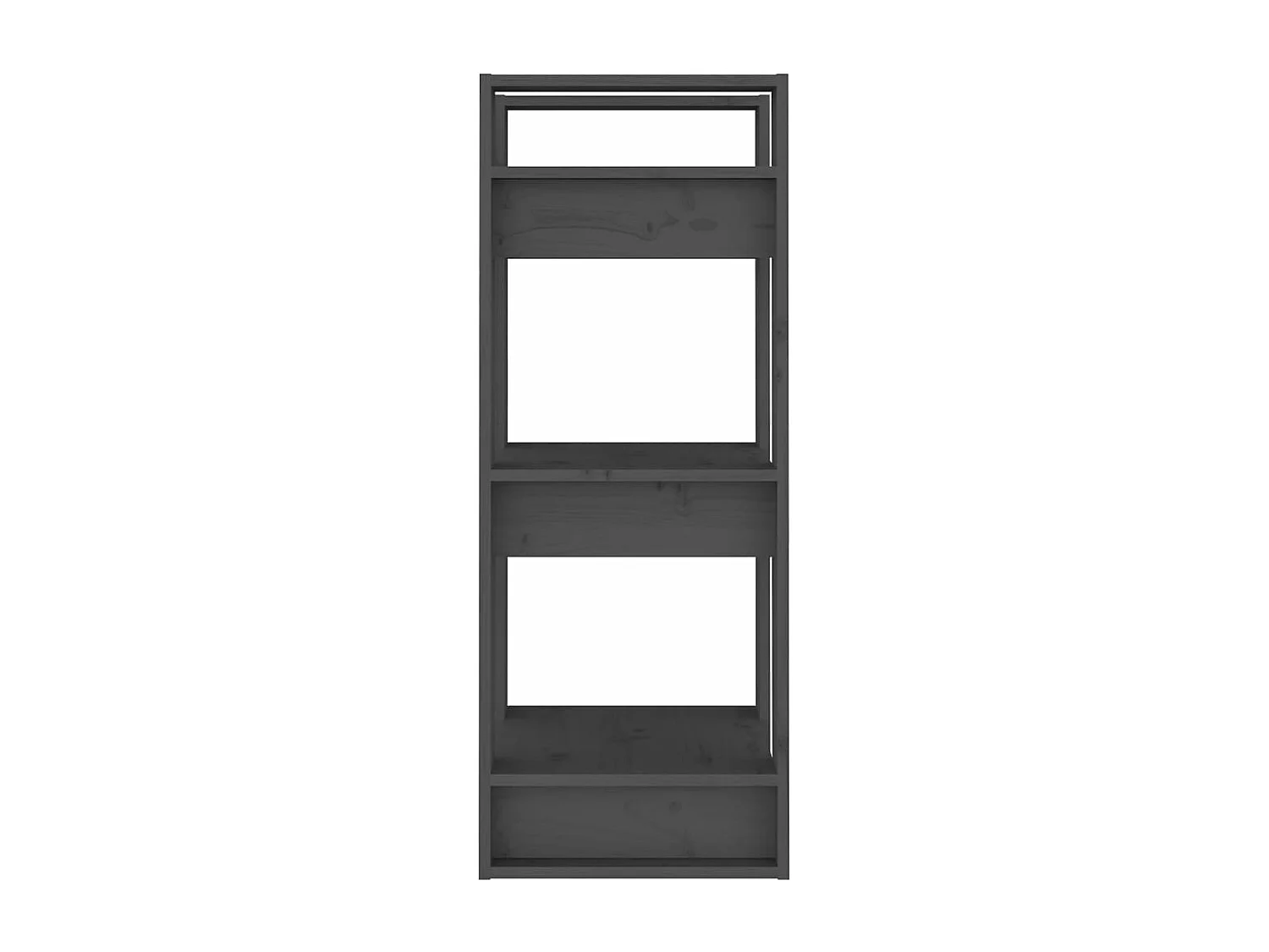 Bibliothèque/Séparateur de pièce Gris 41x35x91 cm Pin solide