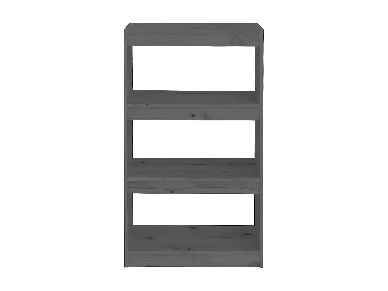 Bibliothèque/Séparateur de pièce Gris 60x30x103,5 cm Pin solide