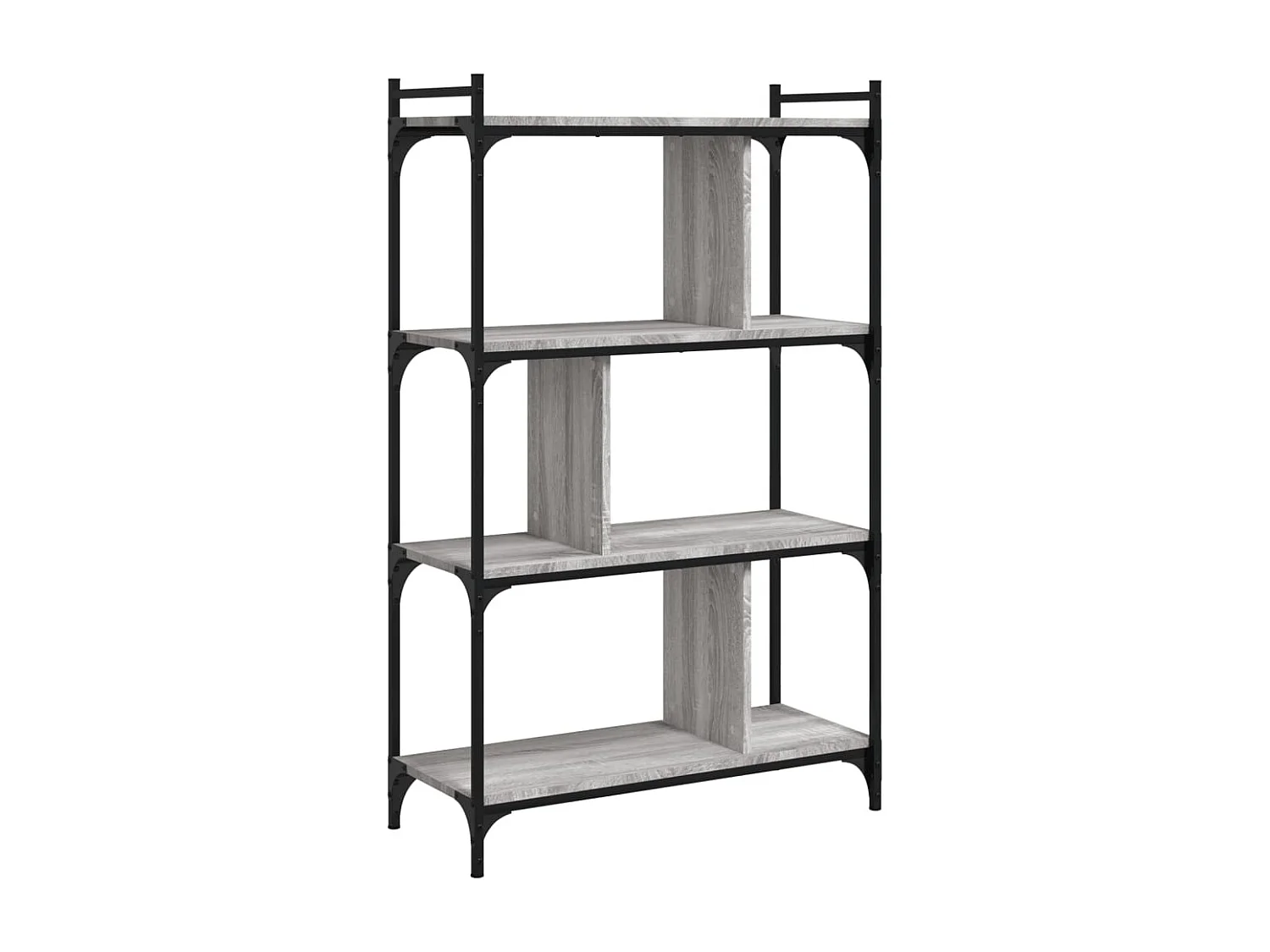 Bibliothèque à 4 niveaux sonoma gris 76x32x123 cm