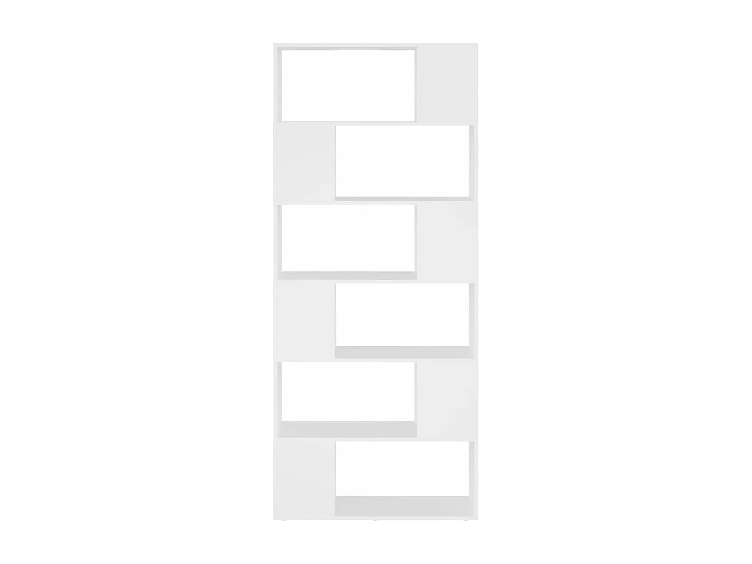 Bibliothèque/Séparateur de pièce Blanc 80x24x186 cm Aggloméré