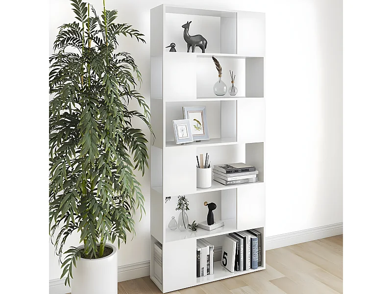 Estante/divisória 80x24x186 cm contraplacado branco