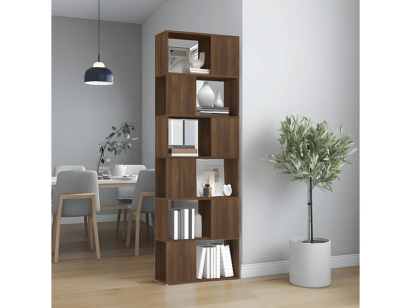 Estante/divisória 60x24x186 cm carvalho castanho