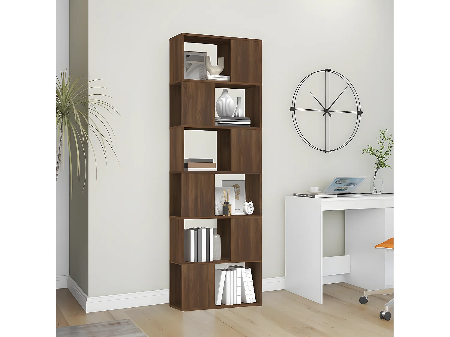 Bibliothèque/Séparateur de pièce Chêne marron 60x24x186 cm