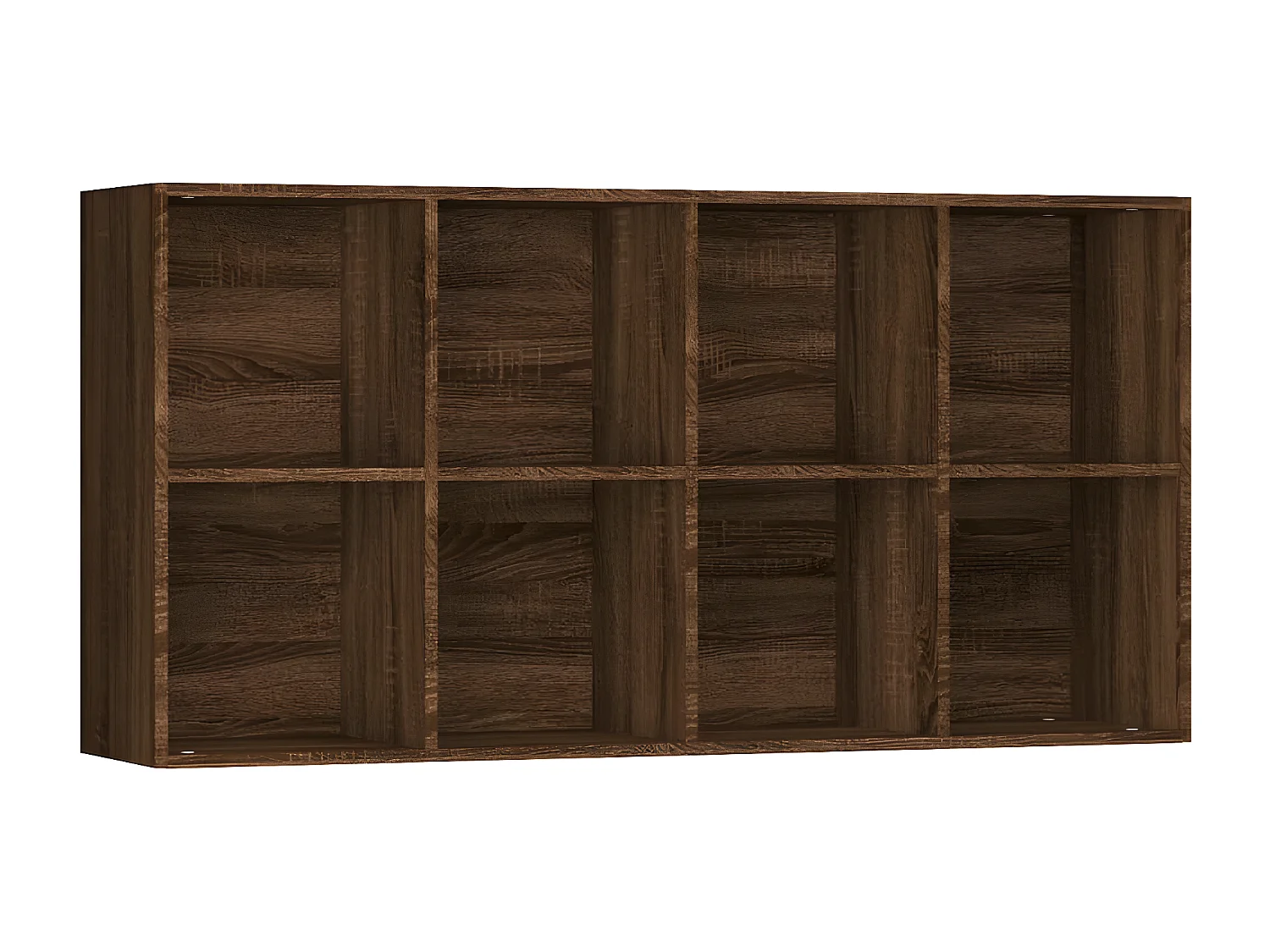 Boekenkast 66x30x130 cm bewerkt hout bruin eikenkleur