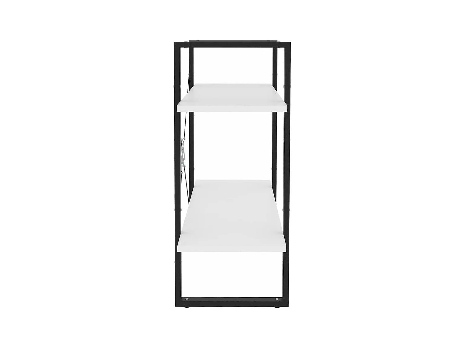 Bibliothèque à 2 niveaux Blanc 80x30x70 cm Aggloméré