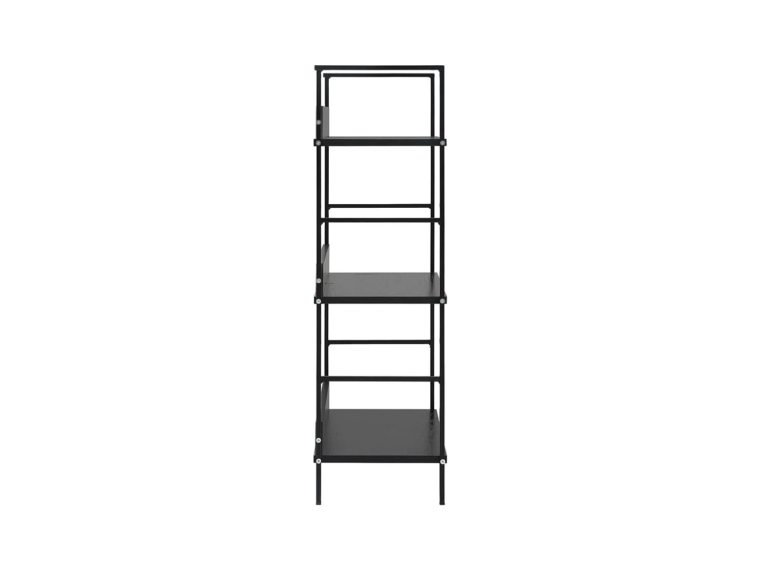 Bibliothèque à 3 niveaux Noir 60x27,6x90,5 cm Aggloméré