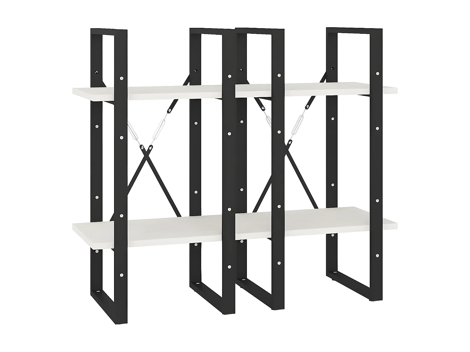 Bibliothèque à 4 niveaux Blanc 40x30x140 cm Bois de pin massif