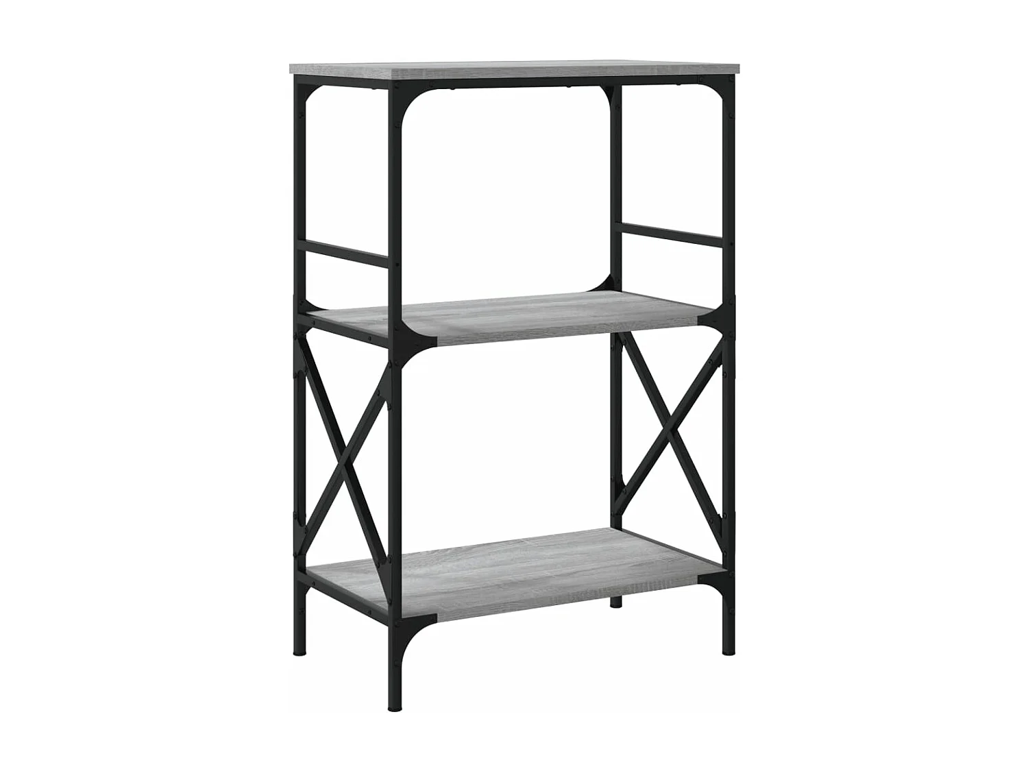 Bibliothèque à 3 niveaux sonoma gris 59x35x90,5 cm