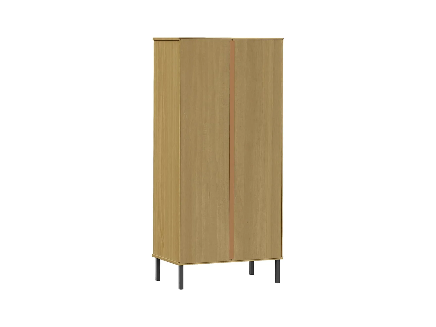 Bibliothèque à 2 tiroirs Marron 60x35x128,5 cm Bois massif OSLO