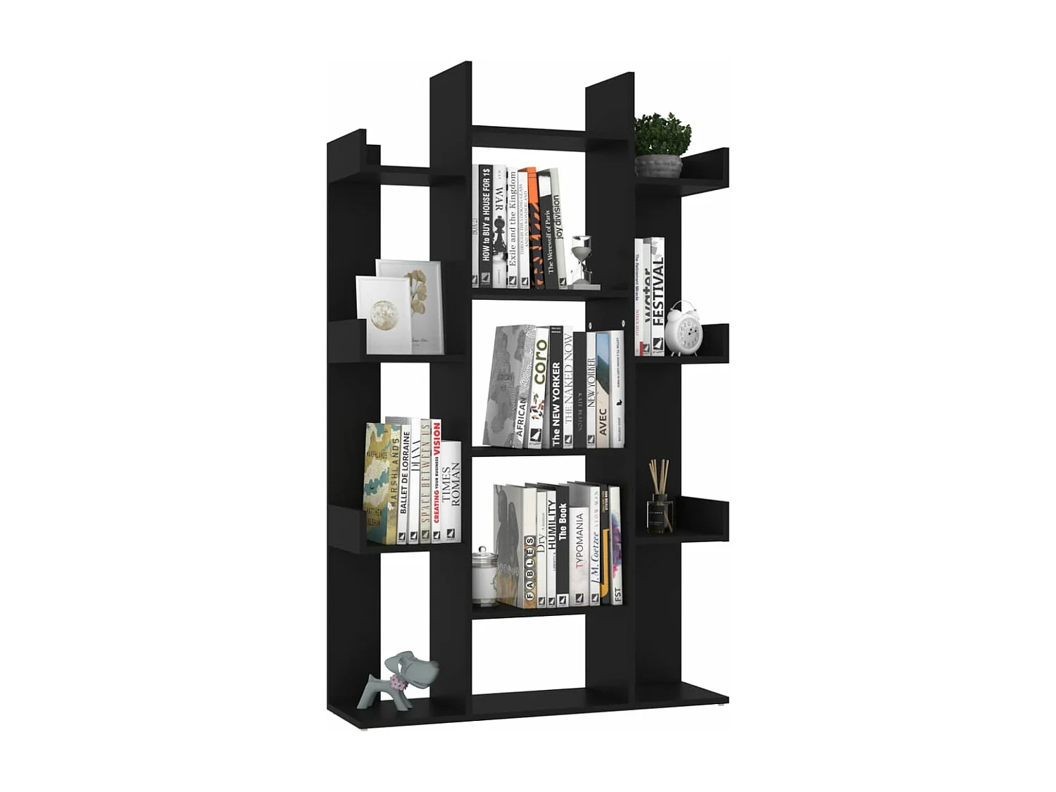 Estante 86x25,5x140 cm contraplacado preto