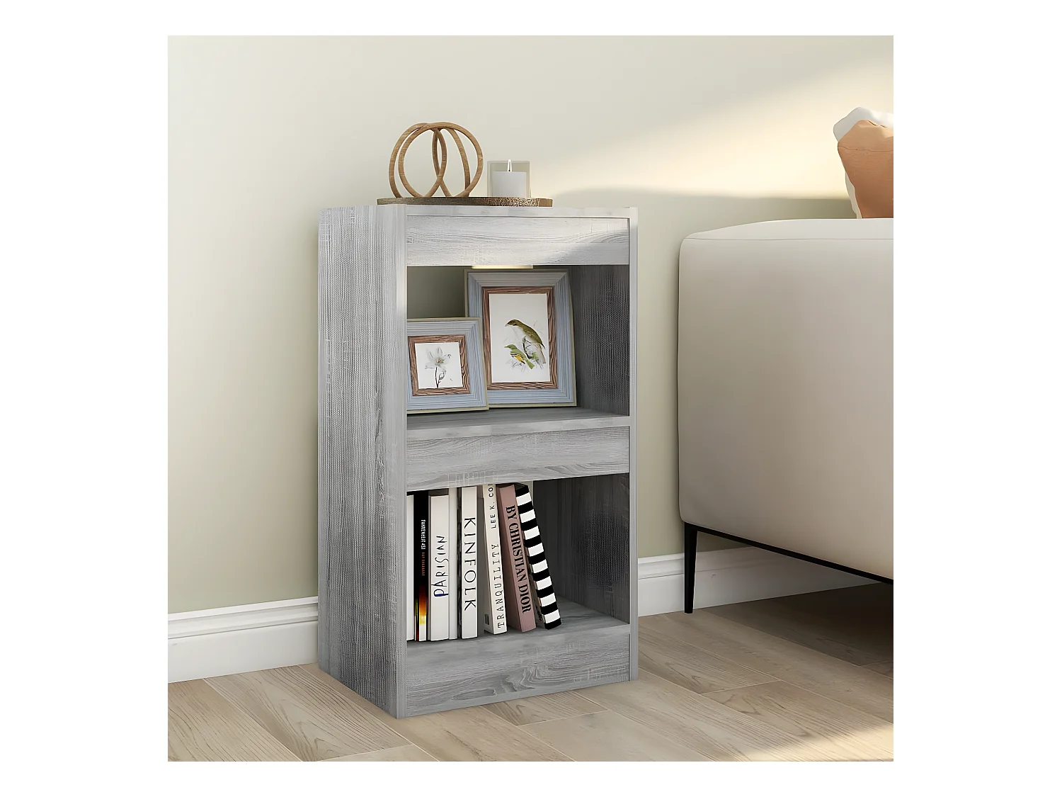 Bibliothèque/Séparateur de pièce Sonoma gris 40x30x72 cm