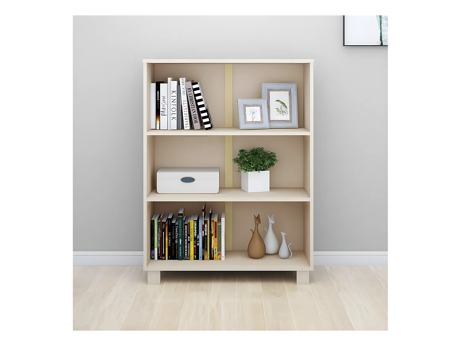 Bibliothèque HAMAR Marron miel 85x35x112 cm Bois de pin massif