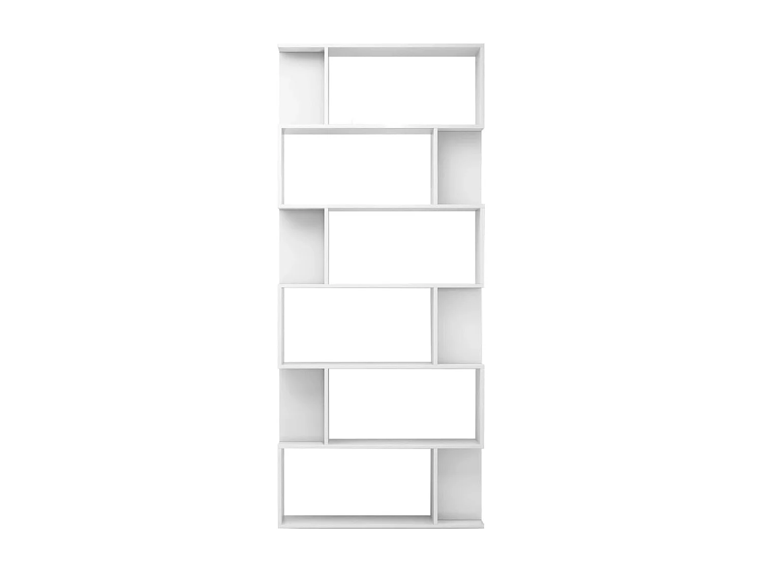 Bibliothèque/Séparateur de pièce Blanc brillant 80x24x192 cm