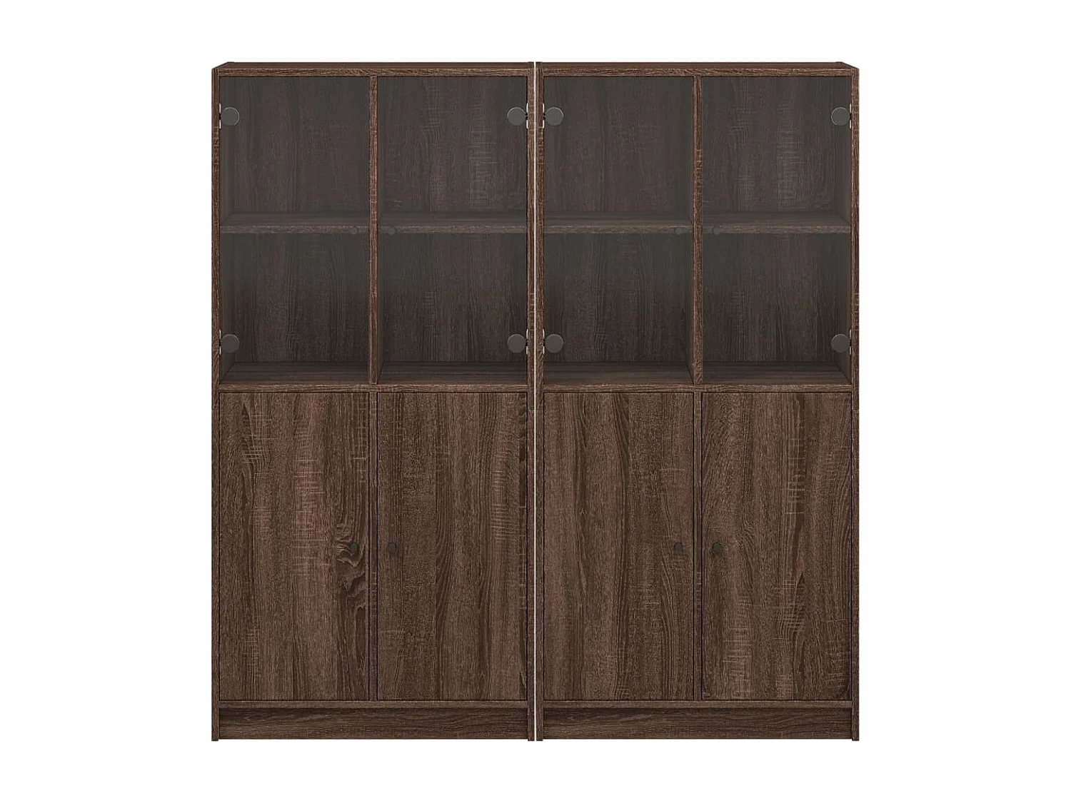 Bibliothèque avec portes chêne marron 136x37x142 cm