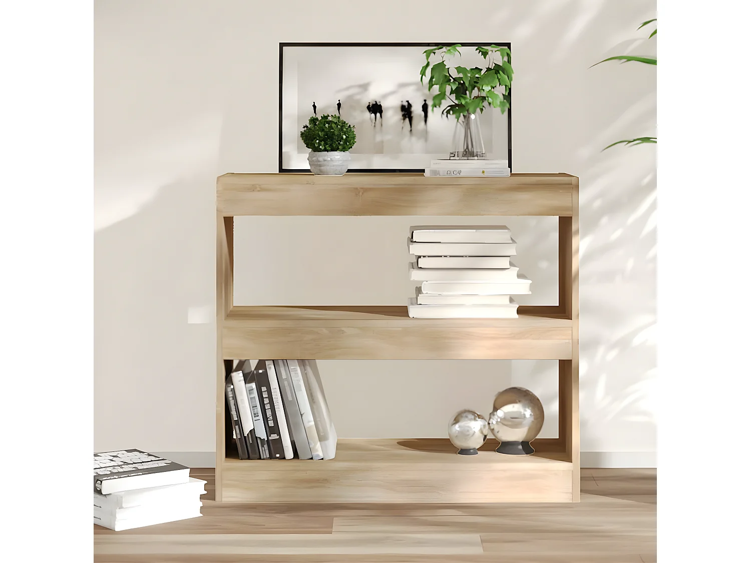 Bibliothèque/Séparateur de pièce Chêne sonoma 80x30x72 cm