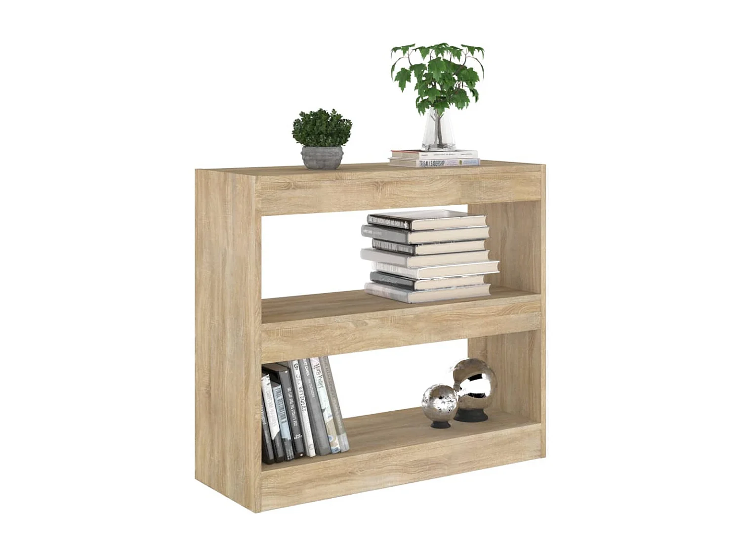 Bibliothèque/Séparateur de pièce Chêne sonoma 80x30x72 cm