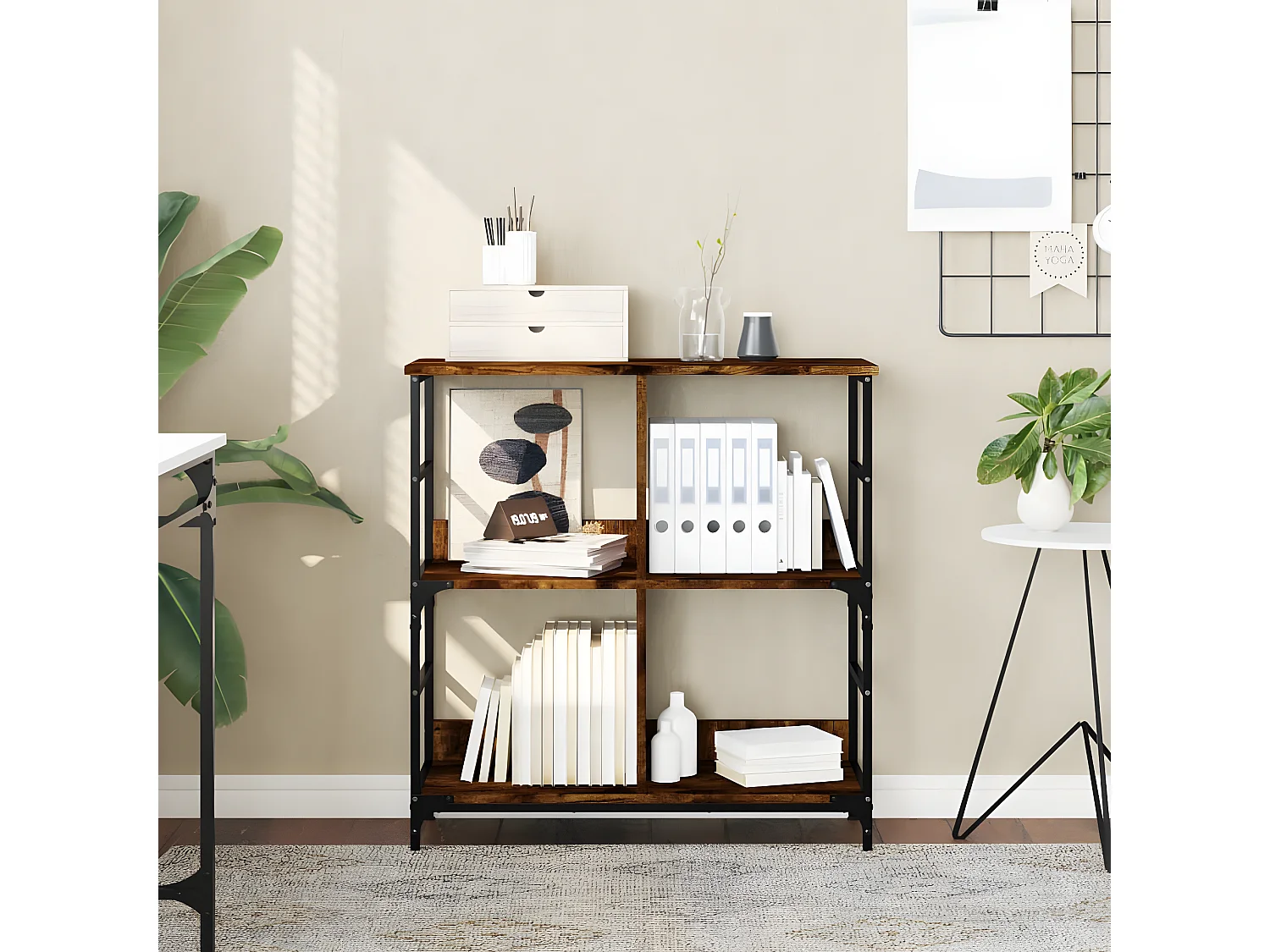 Bibliothèque chêne sonoma 78,5x33x82 cm bois d'ingénierie